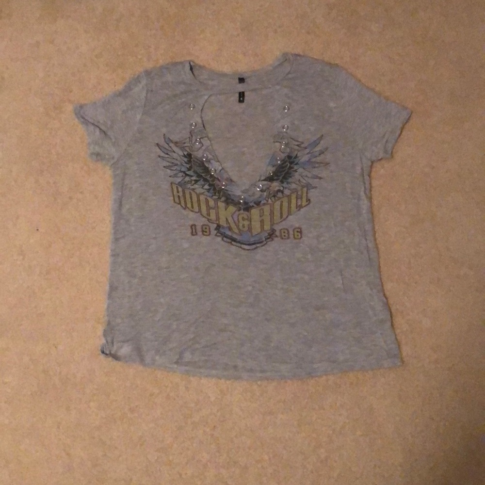 Front V cut light weight shirt.